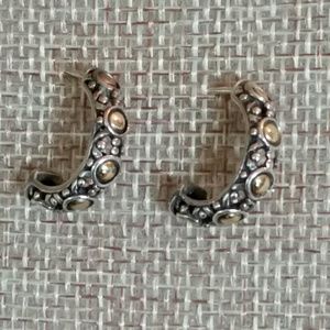 John Hardy 18K and 925 Hoop Earrings